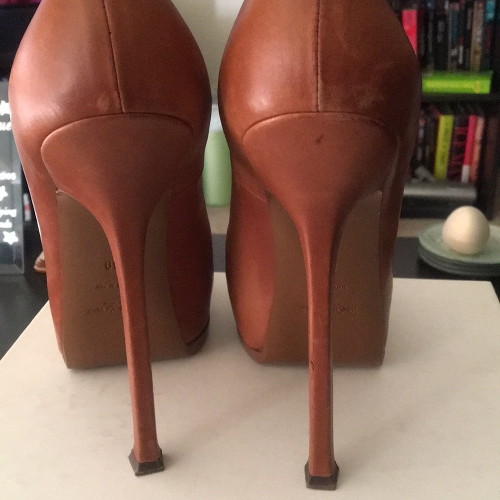 Ysl Tribtoo Pump Nappa Cognac Leather - image 4
